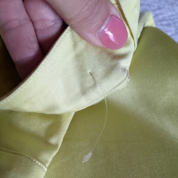 𝅺AVERARDO Bessi High Rise Yellow Pants 8 Luxury Preppy Tennis Prep Straight Leg - Picture 5 of 14